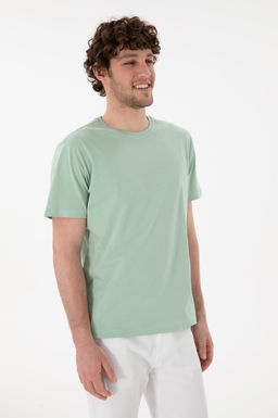 Erkek Regular Fit Bisiklet Yaka Su Ye_ili Basic Ti__rt Sepette S_rpriz _ndirim - U.s. polo assn фото 4