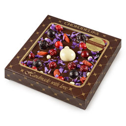 Шоколад темный с украшением Годжи, смородина, брусника 75 гр - Chokodelika фото 2