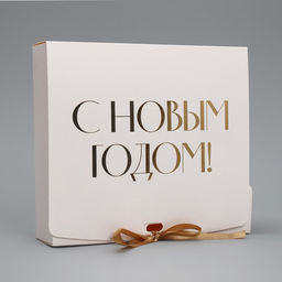 Цена за 5 шт. Коробка подарочная новогодняя складная «С Новым годом, тиснение, белый», 20×18×5 см