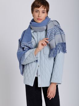 В составе шерсть и кашемир! теплый двусторонний палантин - Tantino фото 5