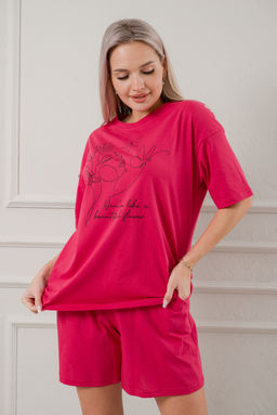 Пижама женская из кулирки Дива малина - Амадэль фото 3