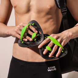 Лопатки для плавания FINGER PRO, Egg trainer, Stroke trainer, Paddles Pro, Trainer paddles extreme - Mad wave фото 5