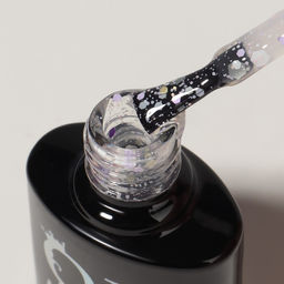 Гель лак для ногтей, MILK GLITTER, 3-х фазный, 8мл, LED/UV, цвет прозрачный (11) - Queen fair фото 7