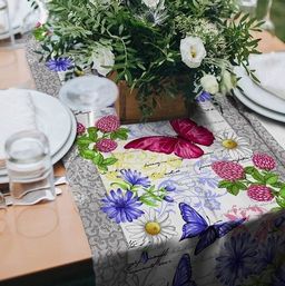 Дорожка столовая Баттерфляй 45*150 см. хлопок 100%