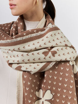 в СОСТАВЕ ШЕРСТЬ и КАШЕМИР Большой, мягкий, теплый однотонный двусторонний палантин. - Tantino фото 4