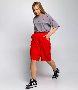 Шорты #БШ2372, красный