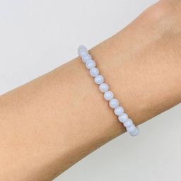 Браслет из Голубого агата 17 см +
