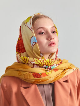 Большой, двусторонний платок из новой, необычной ткани - Tantino фото 2