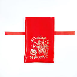 Цена за 5 шт. Мешок новогодний С новым годом. Дракоша, 20 х 30см, красный, атлас - Дарим красиво фото 2