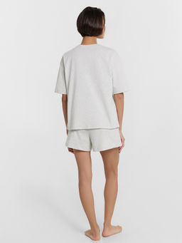 Комплект домашний Mark Formelle x Ольга Бузова серый с надписью "Зачем переживать, если можно не переживать"