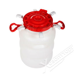 Бочка 40л.белая с широким горлом с гермет.кр