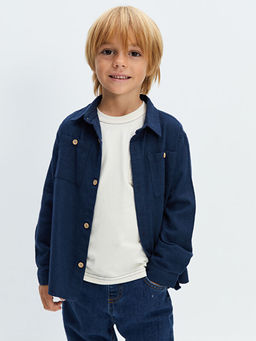 Uzun Kollu Basic Erkek ?ocuk G?mlek