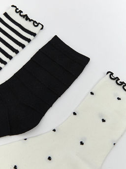 Desenli Kad?n Soket ?orap 3l?