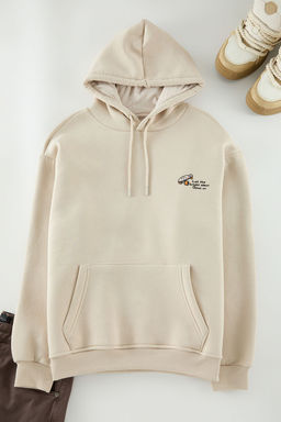 TRENDYOL MAN Haki Oversize/Genis Kesim Nak?sl? Ici Polarl? Kapusonlu Sweatshirt TMNAW25SW00016 - Trendyolmilla фото 6