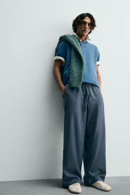 LIMITED EDITION BAGGY FIT CHECK TROUSERS - Zara фото 5