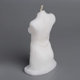 Свеча декоративная «Женский силуэт в море», 6×3.5×10 см, белый