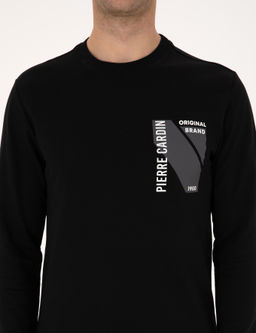 Siyah Regular Fit Sweatshirt - Pierre cardin фото 6