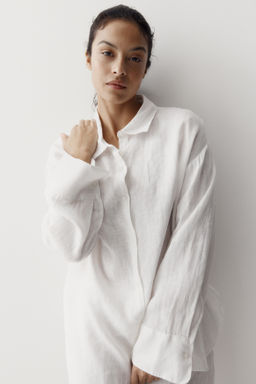 Camisa oversize de lino - H&m фото 5