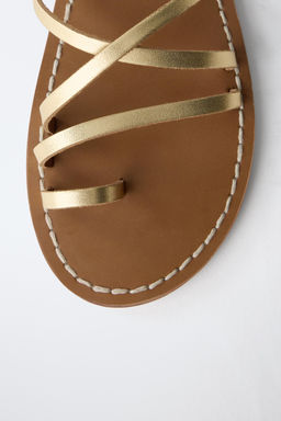 SANDALIA PIEL / Oro - Zara фото 6