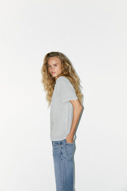 JEWEL FADED-EFFECT T-SHIRT - Zara фото 3