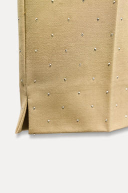 RHINESTONE CROPPED TROUSERS - Zara фото 6