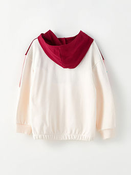 Kap??onlu Renk Bloklu Uzun Kollu K?z ?ocuk Sweatshirt - Waikiki фото 3