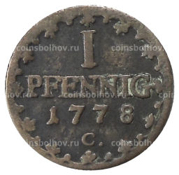 1 пфенниг 1778 года Германские государства Саксония