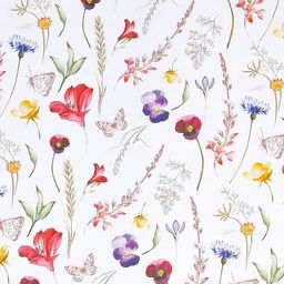 Цена за 10 шт. Бумага упаковочная крафтовая Цветы, 70?100 см