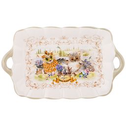 БЛЮДО ДЕРЕВО МУДРОСТИ 23,5*14 СМ. ВЫСОТА=2,5 СМ.