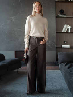 D34.199 Свитер женский бежевый меланж