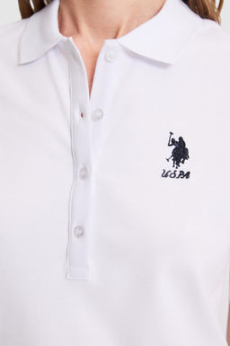 Kad_n Beyaz Polo Yaka Basic Ti__rt