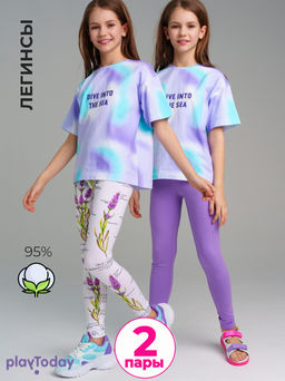 PlayToday / Легинсы для девочки, 2 пары в комплекте