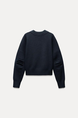 PLEATED SLEEVE KNIT SWEATSHIRT - Zara фото 9
