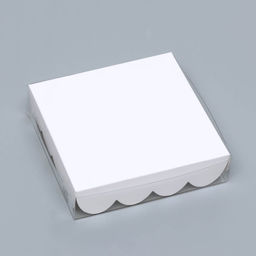 Коробочка для печенья, белая, 12 х 12 х 3 см, набор 5 шт.