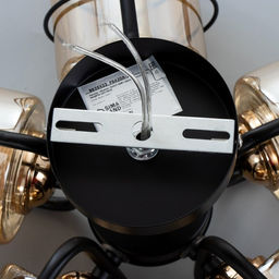 Светильник потолочный BayerLux «Моана», люстра 5хЕ27, 40 Вт, чёрный 43×14×21 см