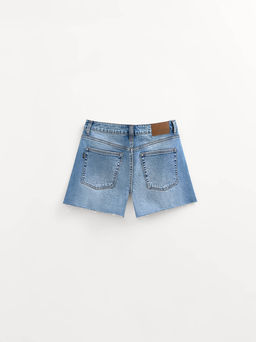 CONTE CON-755 Джинсовые шорты с эффектом потёртостей и необработанным краем light blue - Conte elegant фото 8