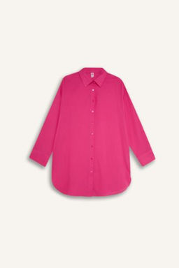 Fall in Love Regular Fit Pamuklu Plaj Gomlegi