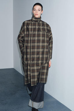ZW COLLECTION LIMITED EDITION CHECKED TRENCH COAT - Zara фото 3