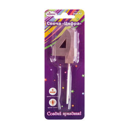 "BOOMZEE" Свеча для торта "Цифра" BCD-42 7.5 г 12 х 1 шт. 4_сиреневый