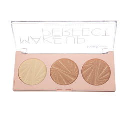 MC2021№01 Хайлайтер для лица и тела 3 цвета золото MAKEUP PERFECT HIGHLITER PALTTE