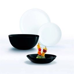 Набор столовый ДИВАЛИ черно-белый 19пр