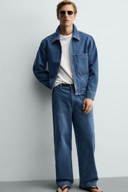 PANTAL?N CHINO DENIM STRAIGHT FIT / Azul