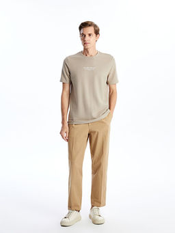 Bisiklet Yaka K?sa Kollu Bask?l? Erkek Ti??rt