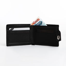 Портмоне мужское на магните, отдел для купюр, для карт, для монет, цвет чёрный - Simaland фото 2