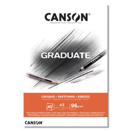 Canson Альбом для набросков Graduate Sketching 96 г/м2 A3 29.7 х 42 см склейка с одной стороны 40 л. С400110363