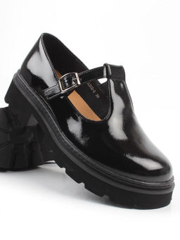 06-DLG02-2 BLACK Туфли женские (натуральная кожа)