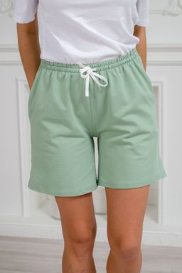 Шорты женские из футера Таиланд ментол - Амадэль фото 2