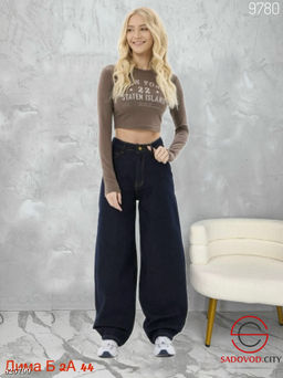 Джинсы женские багги широкие