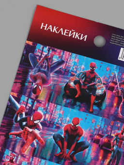 Цена за 10 шт. Наклейки бумажные «Супергерой», c раскраской на обороте, 11 × 15.5 см