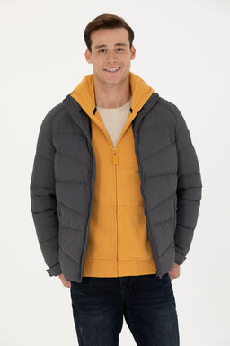 U. S. Polo Assn / Мужское пальто антрацитового цвета - U.s. polo assn фото 17